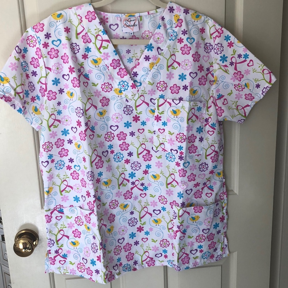 Love Birds Scrub Top